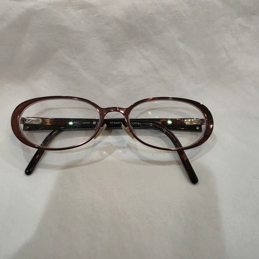 Ellen Tracy Eyeglasses Womens 50-16-130 Coffee Brown Good St Barts Animal Print